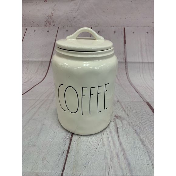 Rae Dunn Kitchen Rae Dunn Ceramic Coffee Canister Jar With Lid